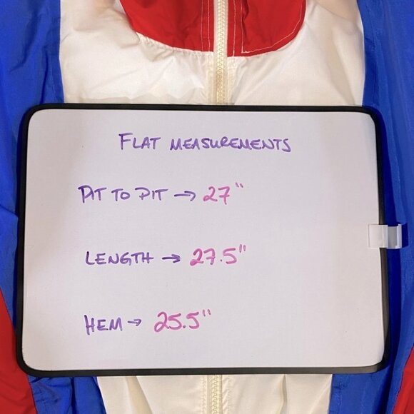 Vintage Red White Blue Long Windbreaker Jacket XL - Picture 6 of 14